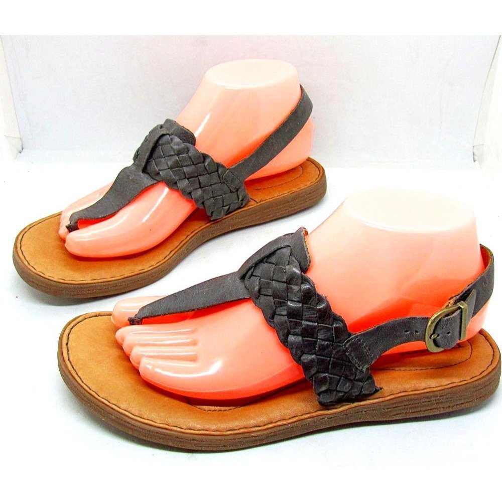 Born Womens Sumter Braided Leather Sandals